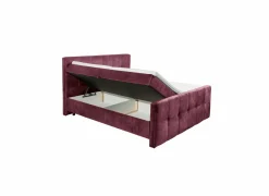 Bedbox Valetta 180x200cm - stof - bordeaux met opbergruimte- Compleet Bed|Boxsprings