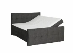 Bedbox Valetta 160x200cm - stof - espresso met opbergruimte- Compleet Bed|Boxsprings