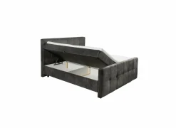 Bedbox Valetta 160x200cm - stof - espresso met opbergruimte- Compleet Bed|Boxsprings