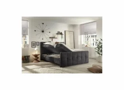 Bedbox Valetta 160x200cm - stof - espresso met opbergruimte- Compleet Bed|Boxsprings