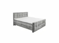Bedbox Valetta 180x200cm - stof - grijs- Compleet Bed|Boxsprings