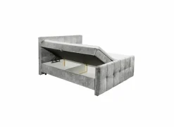 Bedbox Valetta 180x200cm - stof - grijs- Compleet Bed|Boxsprings