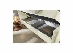 Bedbox Valetta 160x200cm - stof - crème met opbergruimte- Compleet Bed|Boxsprings