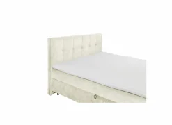Bedbox Valetta 160x200cm - stof - crème met opbergruimte- Compleet Bed|Boxsprings