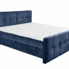 Bedbox Valetta 160x200cm - stof - blauw met opbergruimte- Compleet Bed|Boxsprings