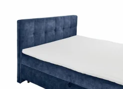 Bedbox Valetta 160x200cm - stof - blauw met opbergruimte- Compleet Bed|Boxsprings