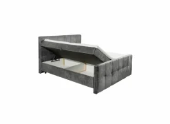 Bedbox Valetta 160x200cm - stof - antraciet met opbergruimte- Compleet Bed|Boxsprings