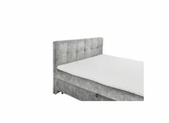 Compleet Bed|Boxsprings|Bedbox Valetta 160x200cm - stof - grijs met opbergruimte