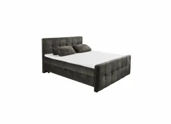 Bedbox Valetta 180x200cm - stof - espresso met opbergruimte- Compleet Bed|Boxsprings