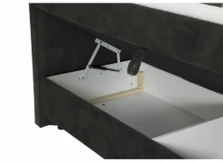 Bedbox Valetta 180x200cm - stof - espresso met opbergruimte- Compleet Bed|Boxsprings