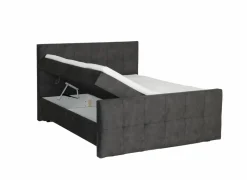 Bedbox Valetta 180x200cm - stof - espresso met opbergruimte- Compleet Bed|Boxsprings