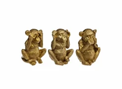 Beeldje Aap Horen Zien Zwijgen  H17,7cm set van 3- Decoratieve Accessoires