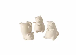 Beeldje Catty H12,5cm - polystone - beige- Decoratieve Accessoires