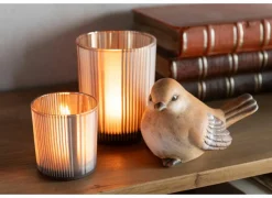 Decoratieve Accessoires|Beeldje Vogel H7,5cm - porselein - bruin