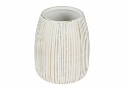 Tandenborstelbekers|Beker Pascoli  Ø9cm - keramiek - wit & goud