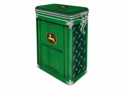 Opbergboxen|Bewaardozen|Bewaardoos John Deere 11x8x18cm - metaal - meerkleurig
