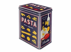 Opbergboxen|Bewaardozen|Bewaardoos Pasta Variety 14x10x20cm - metaal - blauw