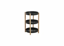 Bijzettafels|Bijzettafel Cage Ø41,2cm - decor - eik zwart