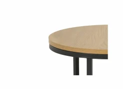 Bijzettafels|Bijzettafel Ø80cm - melamine - wild oak - set van 2