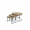 Bijzettafels|Bijzettafel Cronos Ø80cm - decor - naturel - set van 3