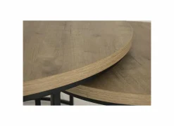 Bijzettafels|Bijzettafel Cronos Ø80cm - decor - naturel - set van 3