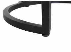 Bijzettafels|Bijzettafel Half Moon Ø60 set van 2 - mango massief & metaal - naturel