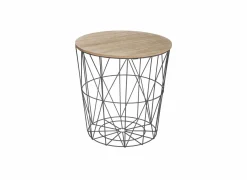 Bijzettafel Kumi Ø39,5cm - metaal - zwart- Bijzettafels|Salontafels