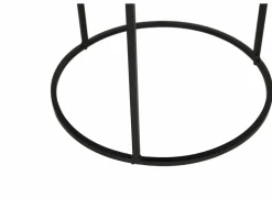 Bijzettafels|Bijzettafel Laggan Ø61/Ø43cm - aluminium & ijzer - zwart - set van 2