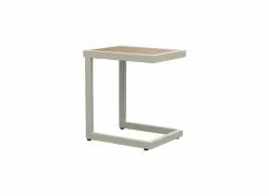 Bijzettuinmeubelen|Bijzettafels|Bijzettafel Nirvana 40x32x45cm - aluminium/polywood - greige