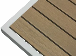 Bijzettuinmeubelen|Bijzettafels|Bijzettafel Nirvana 40x32x45cm - aluminium/polywood - greige