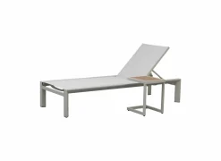 Bijzettuinmeubelen|Bijzettafels|Bijzettafel Nirvana 40x32x45cm - aluminium/polywood - greige