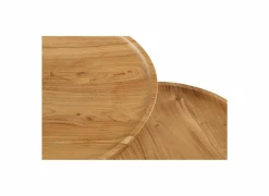 Bijzettafel Quant Ø60cm - acacia massief - bruin - set van 2- Bijzettafels