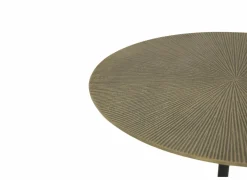 Bijzettafel Show Ø39,5cm - ijzer & marmer - antique brass -set van 2- Bijzettafels