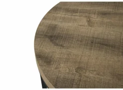 Bijzettafels|Bijzettafel SL2303  Ø76xH45,5cm/Ø56xH38,5cm - decor & metaal - tropix set van 2