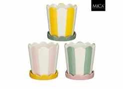 Edelman Bloempot H14cm - keramiek - multicolor- Vazen & Bloempotten|Vazen & Bloempotten