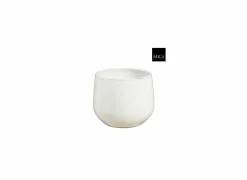 Mica Bloempot Matteo H15cm - terracotta - wit- Vazen & Bloempotten|Vazen & Bloempotten