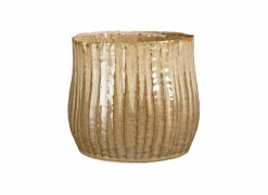 Bloempot Vida Ø18,5x16,5 - stoneware - bruin- Vazen & Bloempotten|Vazen & Bloempotten