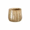 Vazen & Bloempotten|Vazen & Bloempotten|Bloempot Vida Ø8x7cm - stoneware - bruin