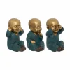 Boeddha beeld Sagesse Jiling H21cm set van 3- Decoratieve Accessoires