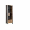Boekenkast Clif 67x42x205cm - decor - old wood & beton- Boekenrekken