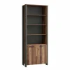 Boekenkast|Boekenkast|Boekenkast Clif-B 86x42x221cm - decor - old wood & donkergrijs