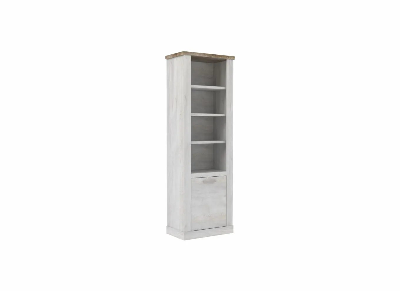 Boekenkast|Rekken|Boekenkast Duro 71x212x41cm - decor - pine white & antique oak