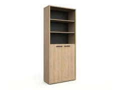 Boekenkast|Draaideurkasten|Boekenkast Flexo-2 90x40x216cm - decor - zand eik