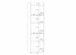 Boekenkast Hoa 59x41x204cm - decor - mauvella eik & groen- Boekenkast|Boekenkast