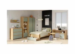 Boekenkast Hoa 59x41x204cm - decor - mauvella eik & groen- Boekenkast|Boekenkast