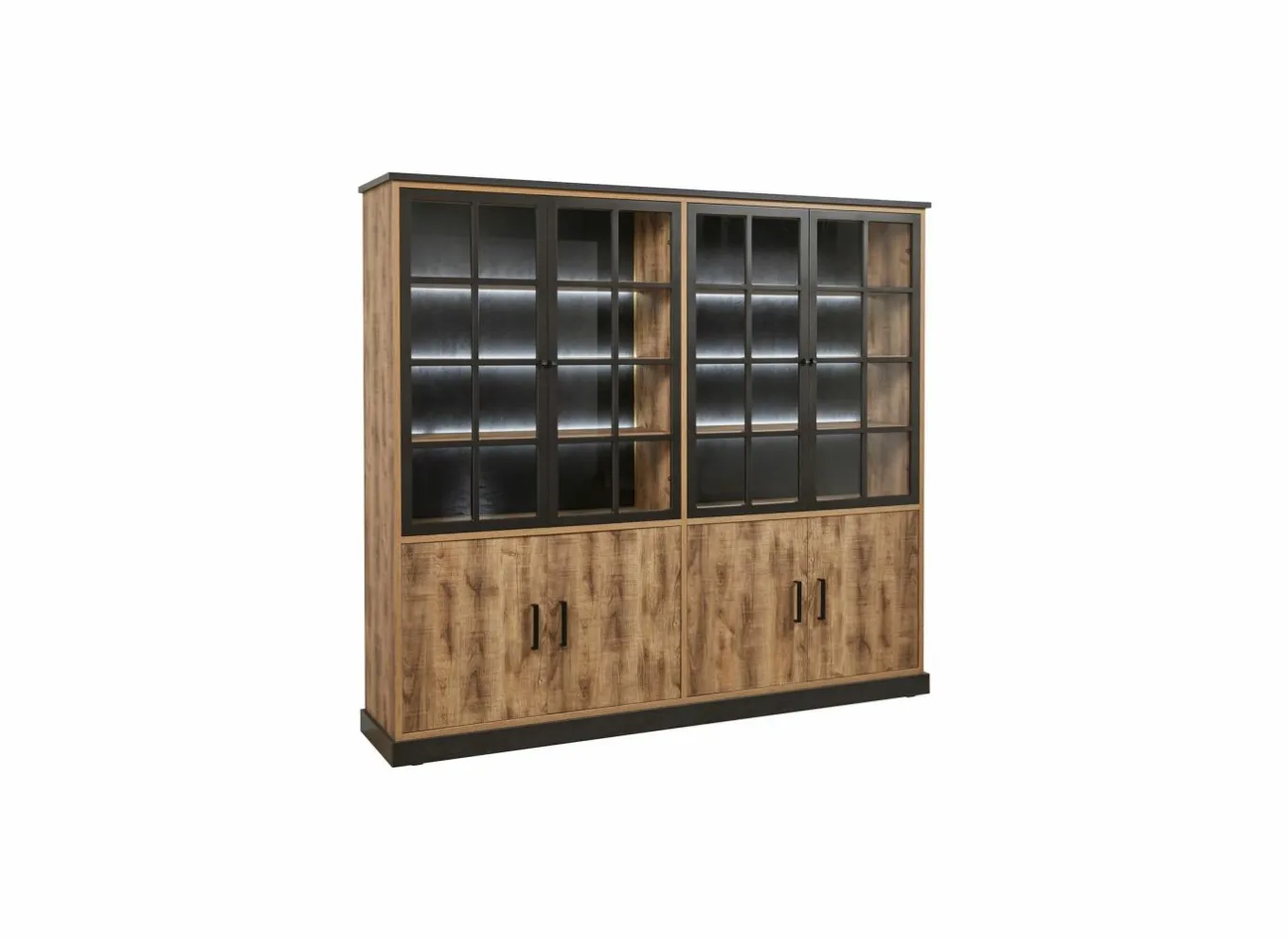 Boekenkast|Boekenkast|Boekenkast 234x211x48cm - decor - bruin & zwart