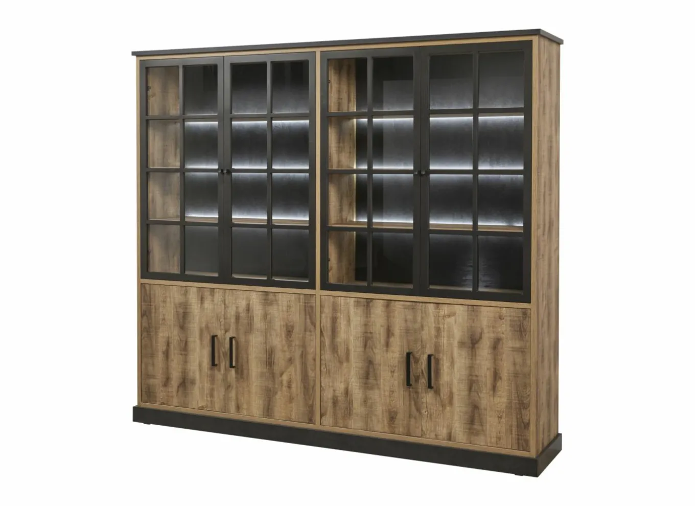 Boekenkast|Boekenkast|Boekenkast 234x211x48cm - decor - bruin & zwart