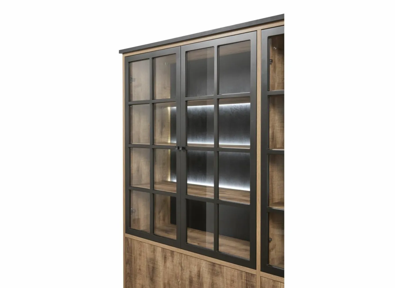 Boekenkast|Boekenkast|Boekenkast 234x211x48cm - decor - bruin & zwart