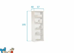 Boekenkast|Boekenkast|Boekenkast 57x40x195cm - decor - truffel & porcelein