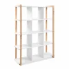 Boekenkast|Boekenkast|Boekenrek Denver 107x39x145cm - decor - wit & artisanale eik